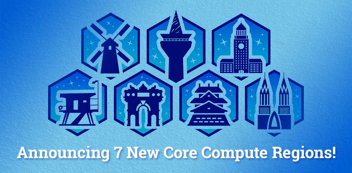 Annuncio di 7 nuove regioni Core Compute!